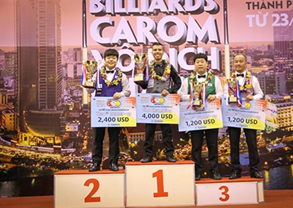 Billiards Việt Nam giành cú đúp tại giải VĐ carom châu Á