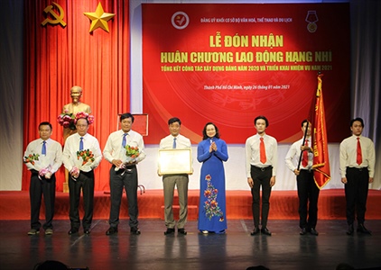 Đảng ủy khối cơ sở Bộ VHTTDL đón nhận  Huân chương Lao động hạng Nhì