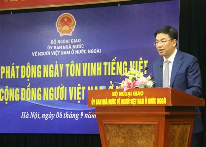 Phát động Ngày Tôn vinh tiếng Việt trong cộng đồng người Việt Nam ở...